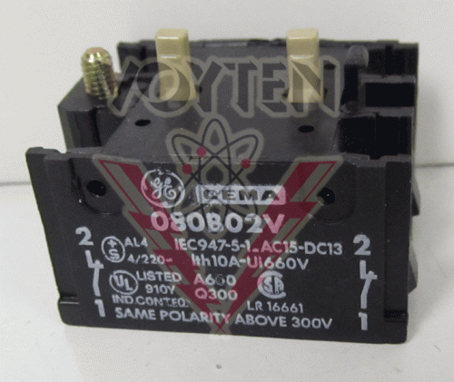 080B02V Contact Block by General Electric | Voyten Electric - Voyten ...