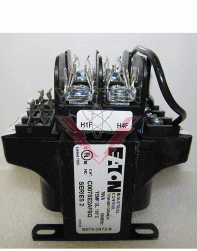 EATON, INDUSTRIAL CONTROL TRANSFORMER, 50/60HZ, PRI VOLT: 230 X 460, SEC. VOLT: 115, C0075E2AFBQ